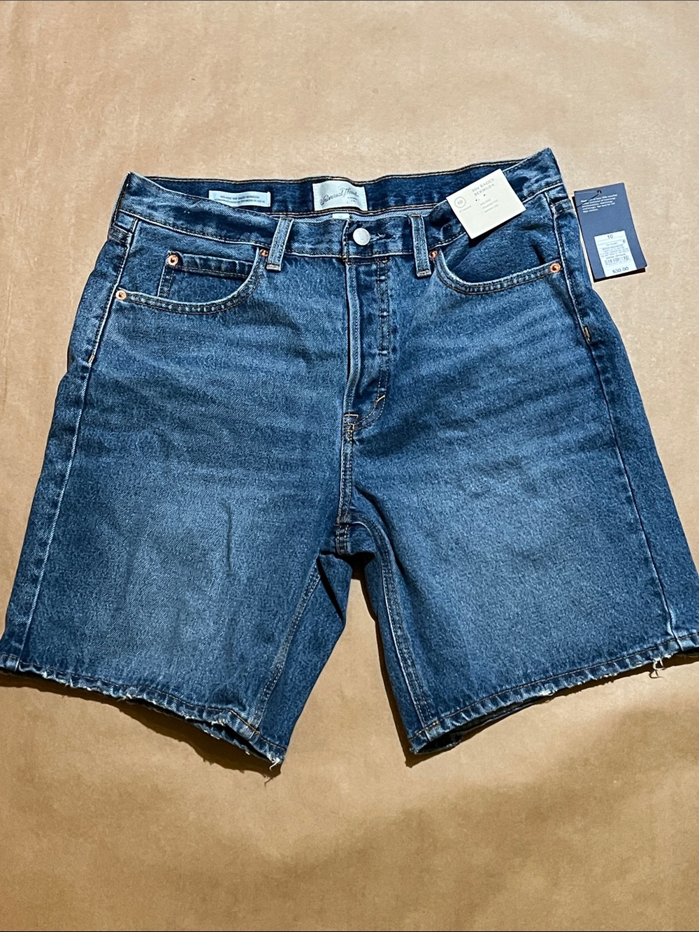 Universal Thread Women's Dark Blue Denim 90’s Baggy Bermuda Shorts